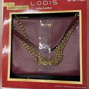 Lodis Leather 5:1 convertible bag NIB